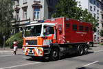 Feuerwehr Frankfurt MAN TGA WLF mit AB-Aufenthalt  am 02.06.19 bei der großen Parade zum Jubiläum 150 Kreisfeuerwehrverband Frankfurt