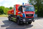 Katastrophenschutz Main Kinzig Kreis MAN TGS mit dem AB-Wasser Hanau (Florian Main Kinzig 21-66-1) bei der Übergabe zur neuen Drehleiter am 28.06.25 in Nidderau