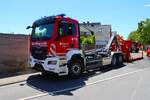 MAN TGS 26.440 Werkfeuerwehr EVONIK WLF (Florian Evonik 12/66-01) mit AB-L�fter und Magirus TAF35 am 13.06.26 in Stockstadt am Rhein  