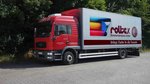 =MAN der Firma  Roltex  rastet auf dem Autohof Fulda-Nord im Juli 2016