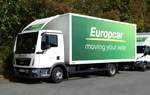 =MAN TGLvon Europcar rastet im September 2016 auf dem Autohof Fulda-Nord