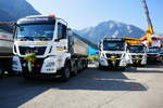 Mehrere MAN von Trans Bieri am 27.6.26 beim Trucker Festival Interlaken.