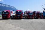 Mehrere MAN von H&R Gastro am 27.6.26 beim Trucker Festival Interlaken.