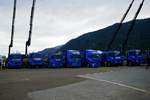 Mehrere MAN und Scania Lkw von Rubin & Morger 26.6.16 beim Trucker Festival Interlaken.