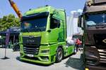 Eine gr�ne MAN Zugmaschine am 20.6.26 bei der L�ndle Truckshow.