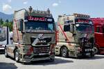 Zwei MAN Zugmaschinen von Buck am 20.6.26 bei der L�ndle Truckshow.