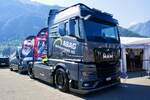 Eine MAN Zugmaschine von ABAG Nutzfahrzeuge am 27.6.26 beim Trucker Festival Interlaken.