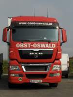 Der neue MAN TGX 18.440 XLX der Firma Obst Oswald in Gralla am 21.8.2011