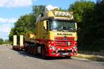 Baumann Move Mercedes Benz Actros 4163 mit Tieflader am 13.07.26 in Maintal  