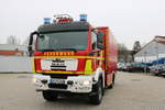 Feuerwehr Langen (Hessen) MAN TGM LKW (Florian Langen 1/68) am 17.02.18 bei einen Fototermin fotografiert
