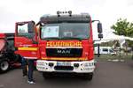 Staatliche Feuerwehrschule Würzburg MAN TGM HLF10 am 18.05.18 auf der RettMobil in Fulda