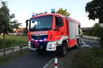 Feuerwehr Kleinostheim MAN TGM TLF3000 (Florian Kleinostheim 21/1) am 26.07.18 bei einer Einsatzübung an einen Altenheim