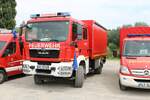 Feuerwehr Schimborn MAN TGM GW-L am 24.07.21 auf dem Festplatz nach der Ankunft des Hilfeleistungskontingent Hochwasser/Pumpen Aschaffenburg aus dem Katastrophengebiet in Rheinland Pfalz
