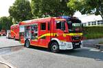 BF Mainz MAN TGM HLF20 am 14.08.21 bei einen Brand in Mainz