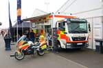 DRK BMW Motorrad und MAN TGM ELW am 12.05.23 auf dem Rettmobil in Fulda