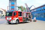 Feuerwehr Pfungstadt MAN TGM HLF20-1 (Florian Pfungstadt 1-46-1) am 12.08.23 bei einen Fototermin.