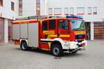 Feuerwehr Schwetzingen MAN TGM LF30/40 (Florian Schwetzingen 44) am 26.08.23 bei einen Fototermin.