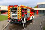 Feuerwehr Hanau Mittelbuchen MAN MLF bei der Jugendfeuerwehr Hanau Abschlussübung im September 2025 an der Otto Hahn Schule in Kesselstadt