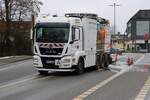 Stadtwerke Offenbach MAN TGS 35.500 mit MÜLLER Umwelttechnik Canalmaster Aufbau am 05.02.26 in Offenbach am Main
