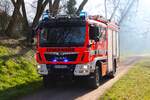 Feuerwehr Mainaschaff MAN TGM HLF20/16 am 07.03.26 in Kleinostheim bei einer Großübung 