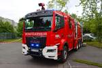 MAN TGS 35.520 Rosenbauer ULF Infraserv Wiesbaden Werkfeuerwehr (Florian Kalle 50/28-2) am 14.05.26 beim Tag der offenen T�r der Feuerwehr Mainz-Kostheim.