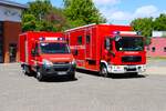 Feuerwehr Neu-Isenburg MAN TGL 12.220 ELW2 des Kreis Offenbach (Florian Kreis Offenbach 12-1) und IVECO Daily GW-IuK (Florian Kreis Offenbach 14-1) am 13.06.26 bei einen Fototermin.