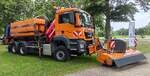 =MAN der "Die Autobahn GmbH" ausgestattet mit Frontbesen, gesehen beim Hessentag in Fulda, 06-2026