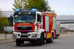 MAN TGM 18.340 TLF 4000 der Feuerwehr R�dermark bei einer gro�en Waldbrand�bung Kreis Darmstadt Dieburg am 22.08.26 in Eppertshausen