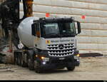 Mercedes Betonmischer auf einer Baustelle in der Stadt Basel am 10.04.2026