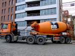 ACTROS-2640 von Ready-Beton liefert in Antwerpen die graue Baumasse für ein Hausfundament;110831