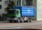 Mercedes Actros mit Container unterwegs in der Stadt Solothurn am 22.09.2020