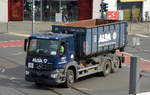 ALBA Recycling GmbH mit einem MB AROCS 2540 Abrollkipper am 24.03.21 Berlin Adlershof.