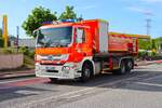 Feuerwehr M�rfelden-Walldorf Mercedes Benz Actros 2541 (Florian M�rfelden-Walldorf 2/66) mit AB Tank 1 des Kreis Gro� Gerau am 25.04.26 bei einer Waldbrand�bung in Kelsterbach