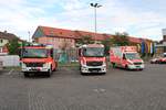 Feuerwehr Aschaffenburg Mercedes Benz Atego HLF,Arocs TLF 4000 und Sprinter GW-L am 29.09.19 beim Tag der offenen Tür