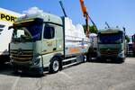 Zwei MB Achros H�ngerz�ge von Camion Transport am 27.6.26 beim Trucker Festival Interlaken.