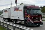 Ein MB Actros H�ngerzug von Galliker am 10.9.26 bei Grauholz.