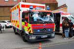 DRK Kreisverband Schl�chtern Mercedes Benz Atego GW-San (Rot Kreuz Main-Kinzig 25-64-1) am 22.08.26 bei der Polizeischau