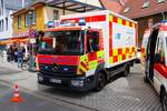 DRK Kreisverband Schl�chtern Mercedes Benz Atego GW-San (Rot Kreuz Main-Kinzig 25-64-1) am 22.08.26 bei der Polizeischau