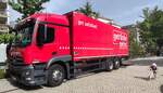 =MB Actros 2345 von Getr�nke-GEIS steht zur Entladung in Bad Reichenhall im August 2026