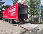 =MB Actros 2345 von Getr�nke-GEIS steht zur Entladung in Bad Reichenhall im August 2026