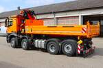 Brandneuer Autobahnmeisterei Langenselbold Mercedes Benz Arocs 3248 mit FASSI Kran und Meiler Kipper am 14.04.26. Danke an das Team der Autobahnmeisterei und der Autobahn GmbH das ich die Fotos machen durfte