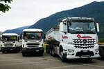 MB Actros und Scanias von Lehmann Transport AG am 26.6.16 beim Trucker Festival Interlaken.