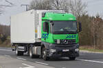 Mercedes Benz Actros, Sattelzug von Jost, gesehen 02.2026