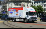 Ein Mercedes K�hllaster unterwegs in der Stadt Solothurn am 24.07.2026