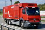 Ein MB eActros mit K�hlwagen von Pistor am 11.9.26 bei Grauholz.