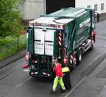 MB als Entsorgungsfahrzeug der Firma Knettenbrech - Gurdulic unterwegs in Petersberg-Marbach, Mai 2017
