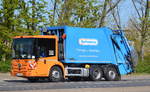 MB ECONIC 2630 Müllenzsorgungsfahrzeug der Fa. Bartscherer & Co Recycling GmbH mit FAUN Variopress Müllpresse am 16.04.20 Berlin Marzahn.