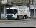 Mercedes Müllwagen unterwegs in der Stadt Solothurn am 19.04.2023