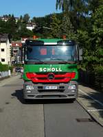 Scholl Kranservice Mercedes Benz Actros am 24.07.15 in Neckargemünd