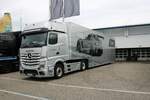 Mercedes Benz Actros am 03.10.21 in Hockenheim im Fahrerlager